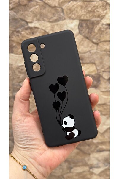 Vip Case Samsung Galaxy S21 Fe Uyumlu Kalpli Panda Desenli Silikon Darbe Emic...