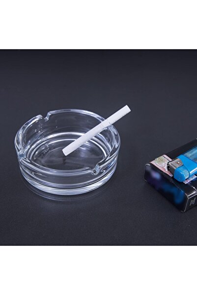 DELCASA Glass Ashtray - Portable Modern Container for Table Top, Indoor/Outdo...