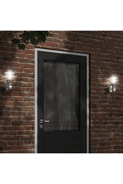 vidaxl Lampa de perete exterior cu senzor, argintiu, oÈ›el inoxidabil