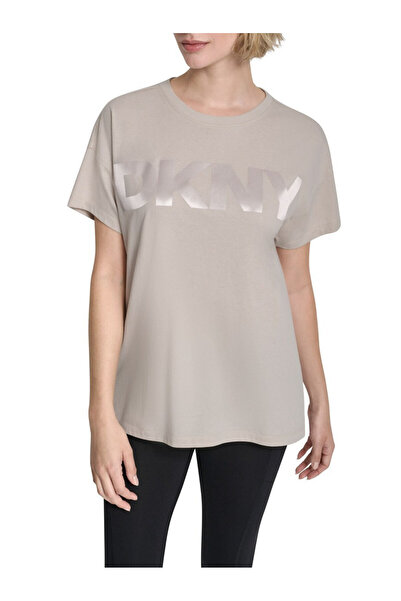 Dkny Γυναικείο Logo T-shirt Μπεζ DP6T1534-OTA