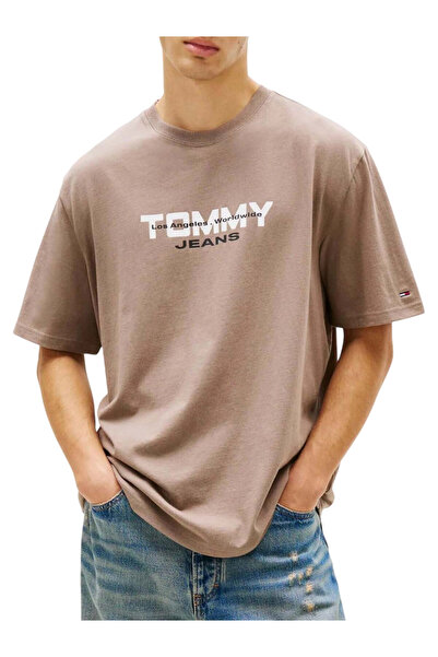 Tommy Hilfiger Ανδρικό T-shirt Μπεζ Tommy Jeans DM0DM22550-PKD