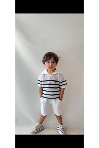 Miniminnakkidswear ملابس علوية للأولاد من التريكو المحبوك مع شورت من الموسلين...