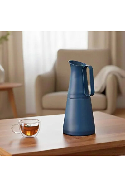 Genericc Modern Design Navy Blue Tea Thermos- 1Liter