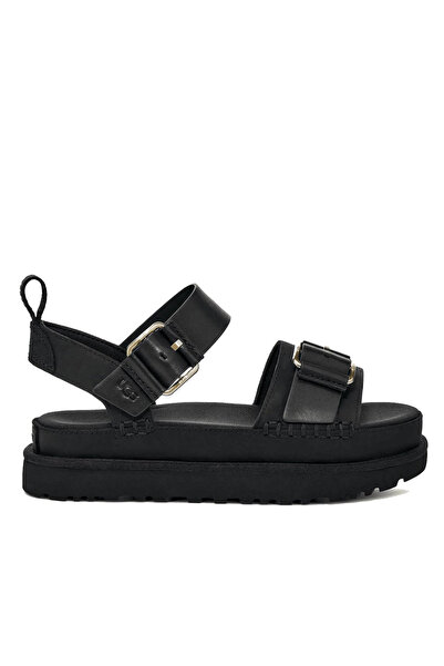 UGG Γυναικεία Δερμάτινα Goldenstar Villa Σανδάλια Μαύρα 1167392-BLK