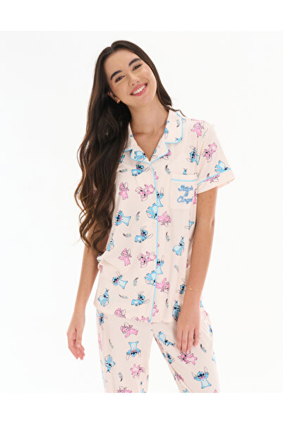 Nayomi Dream Button-Down Short-Sleeve Shirt with Pants
