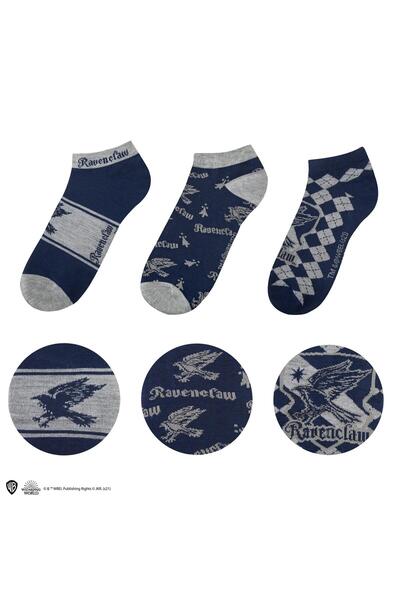 Cinereplicas Harry Potter Șosete până la gleznă Pachet de 3 Ravenclaw