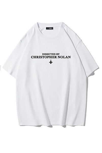 BRZ COLLECTION Tricou Unisex Supradimensionat Regizat de Christopher Nolan (ALB)