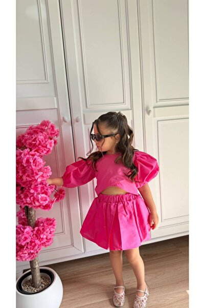 RÜYA KİDS Girl's holiday summer 2-piece top and bottom set