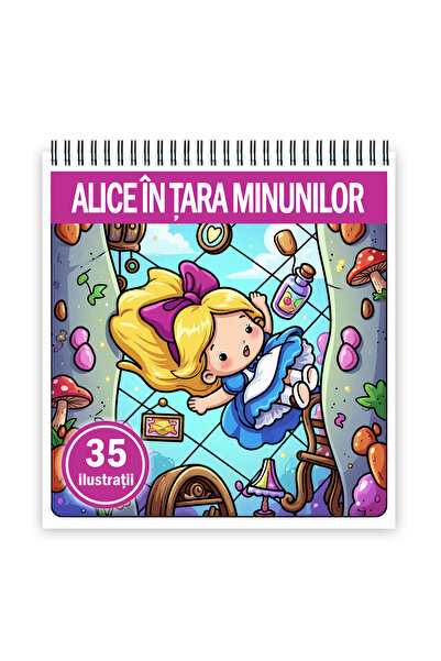 Legendary Gifts Carte de colorat, 35 de ilustratii Alice in Tara Minunilor, 7...