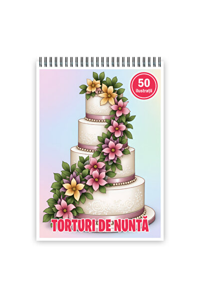 Legendary Gifts Carte de colorat, 50 de ilustratii Torturi de Nunta, 106 pagi...