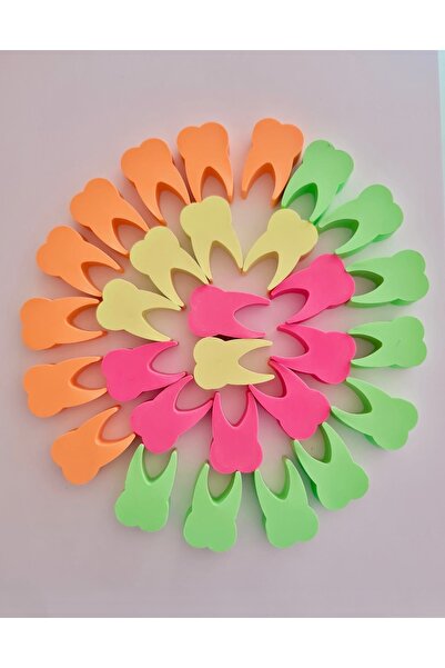 SUNRAY Diş Figürlü Neon Renkli Silgi Seti