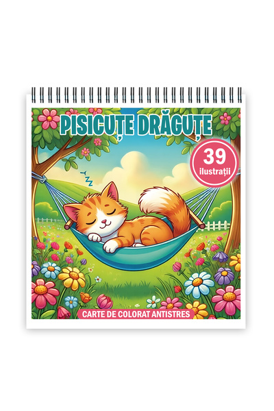 Legendary Gifts Carte de colorat, 39 de ilustratii Pisicute Dragute, 84 pagin...