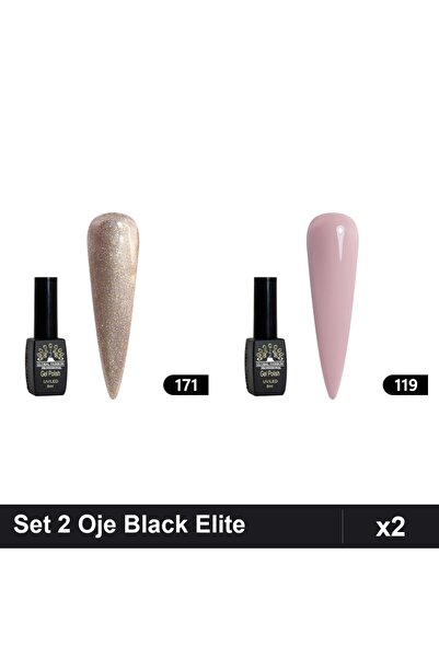 Makeup Set 2 Oje Semipermanente Black Elite Global Fashion 8ml, Nuante 171 119