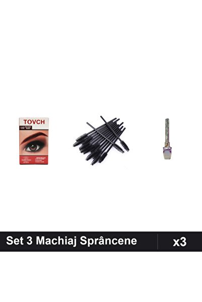 Makeup Set 3 Machiaj Sprâncene - Vopsea 5.62, 10 Perii Stilizare, Eyeliner Ki...