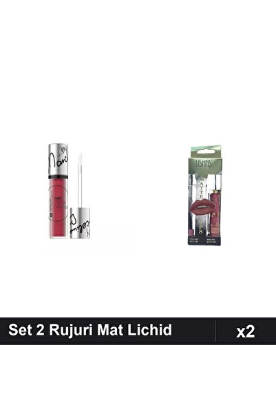 Makeup Set of 2 Hypoallergenic Matte Liquid Lipsticks By Marceline + Ushas, ​...
