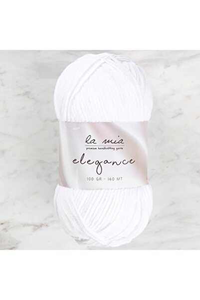 LA MİA YARNS La Mia Elegance Velvet White Pređa za ručno pletenje - L901