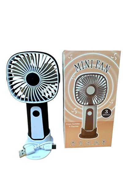 CAVAŞ sun hat Gold Detaylı Mini El Fanı 18x8 cm - 3 Kademeli Şarjlı Sessiz Va...