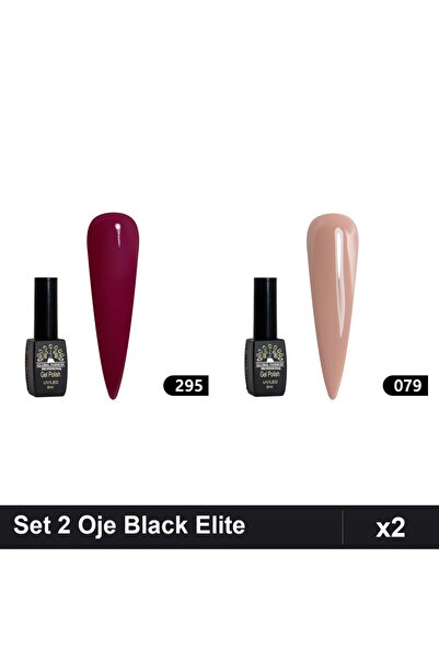 Makeup Set 2 Oje Semipermanente Black Elite 8ml, Global Fashion, Nuante 295 0...
