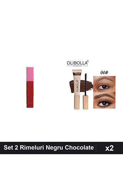 Makeup Set 2 Rimeluri Ushas Negru și Olibolla #04 Chocolate, Machiaj Ochi și ...