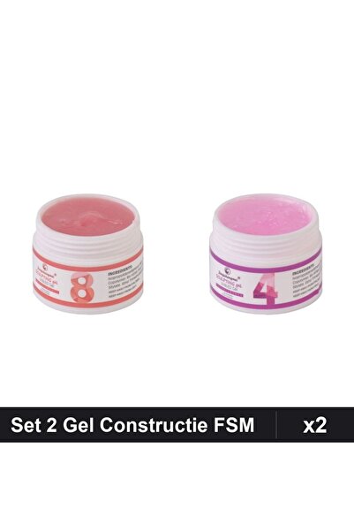 Makeup Set 2 Gel Constructie UV LED FSM 15g, Nuante 08 04, Manichiura Profesi...