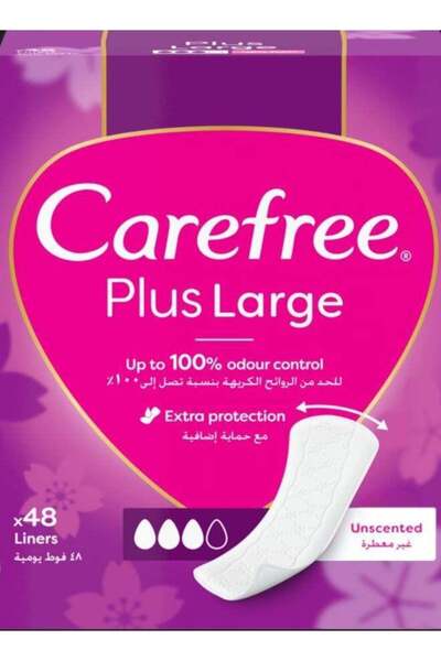 Carefree Sanitary Pads Set with Light Scent and Extra Large Size, consisting ...