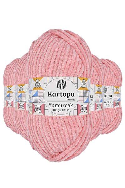 atastore2017 5 Pieces Yumurcak Velvet Hand Knitting Yarn Powder K777