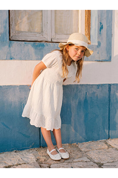 LC Waikiki Nevavm Farkıyla Bebe Yaka Girl's Dress