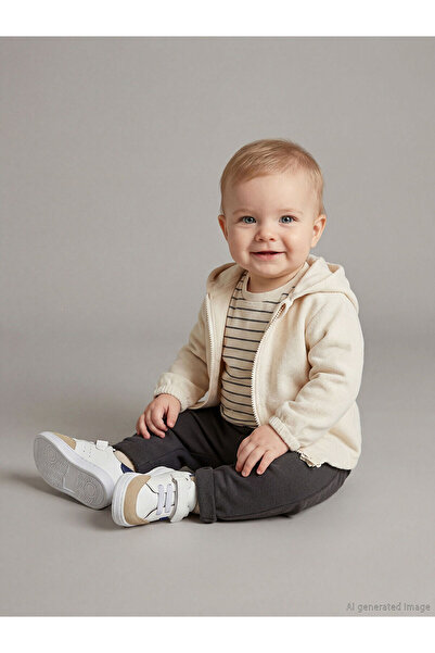 LC Waikiki Trendlucky Striped Baby Boy 3-Piece Set with Difference in Color