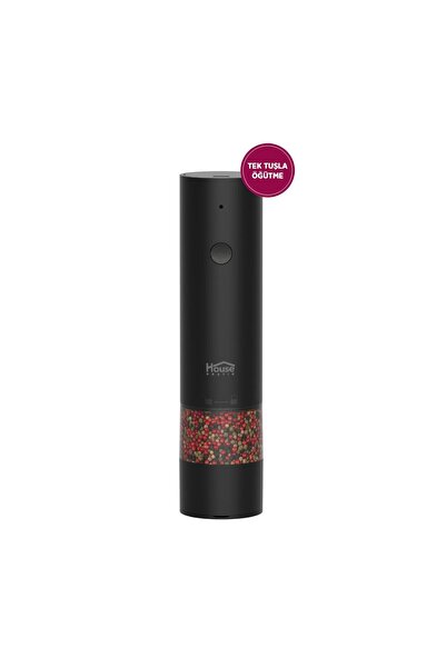 House Pratik HP106 Şarjlı Tuz ve Baharat Öğütücü Siyah