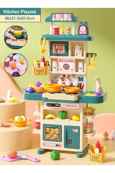 Generic Kids Kitchen Playset 83cm High Kids Kitchen Toy Set Pretend Play Toys...