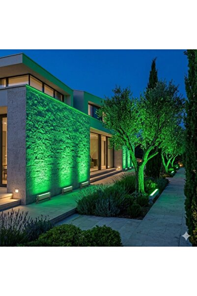 ACK 6x1W YESIL IP67 18CM LED WALLWASHER