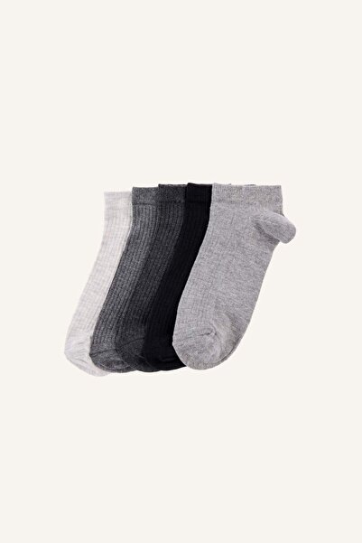 DeFacto Men's 5-Pack Cotton Booties Socks H9215Axns