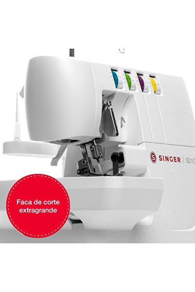 SİNGER SGM-S0105 Serger Overlocker Machine, 2/3/4 Thread, 6 Built-In Stitches, 1,300 SPM, Adjustable Stitch
