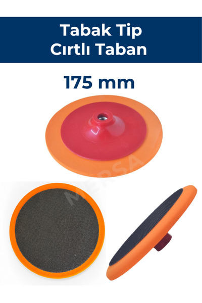 BEFAR Tabak Krater Tip Keçe Polisaj Tabanı 175mm ( Cırtlı Taban 150mm )