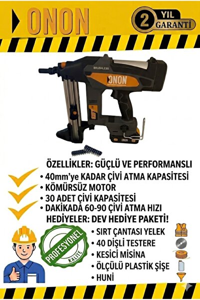 ONON ŞARJLI DİJİTAL ÇİVİ MAKİNESİ