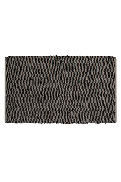 Zumzeria Covor din piele artificială bej negru 140x90cm
