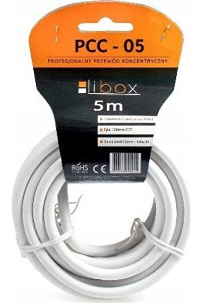 Libox Cablu antenă RG6 5m PCC05
