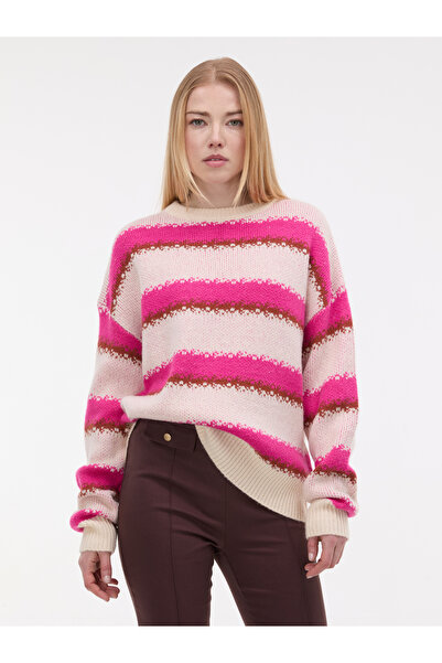 ORSAY Pink women's striped sweater