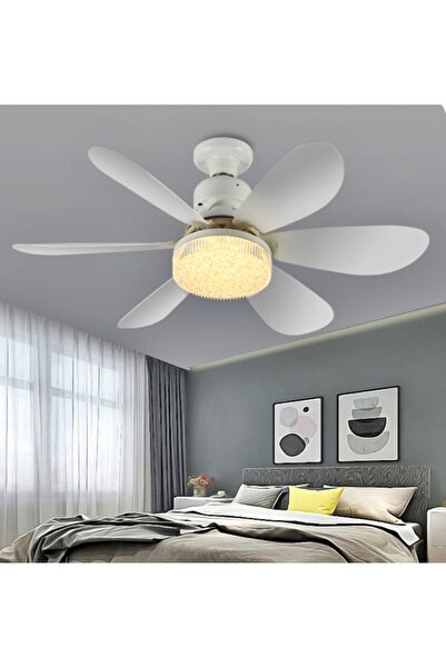 newnet Uzaktan Kumandalı Tavan Vantilatör 3 RENK Ayarılı Sessiz 30Watt - Kade...