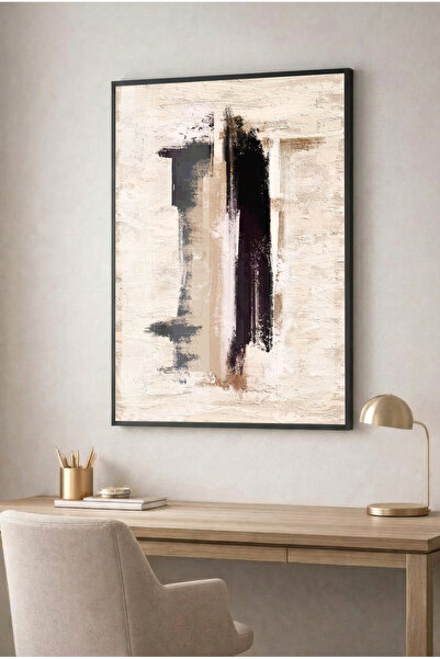 Zevahir Mobilya Dekorasyon Tablou abstract minimalist din sticlă, cu perii ne...