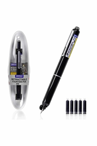 Writech Stilou retractabil culoare roz cu cutie cadou si 5 patroane cerneala ...