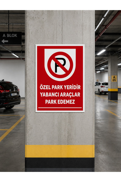 ünalgrup Custom Parking Warning Sign 24X34 cm Pvc Warning Sign Vehicle Car Pa...