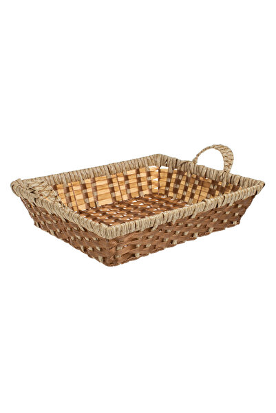 Zumzeria Coș decorativ de bucătărie împletit cu mânere 37x30x9cm