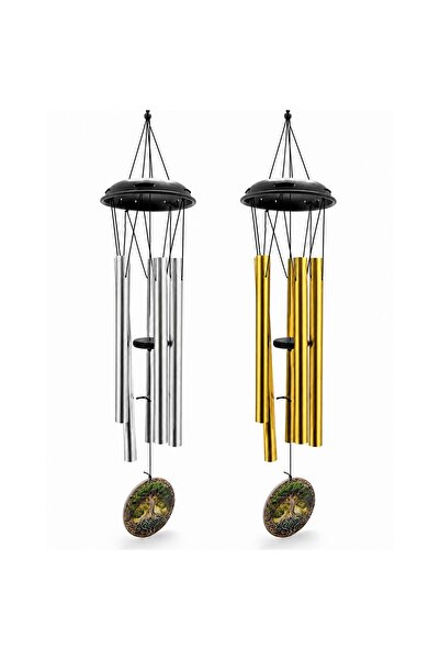 Store Hayat Ağacı Metal Rüzgar Çanı 90 Cm | Dekoratif Kapı Balkon Bahçe Süsü ...