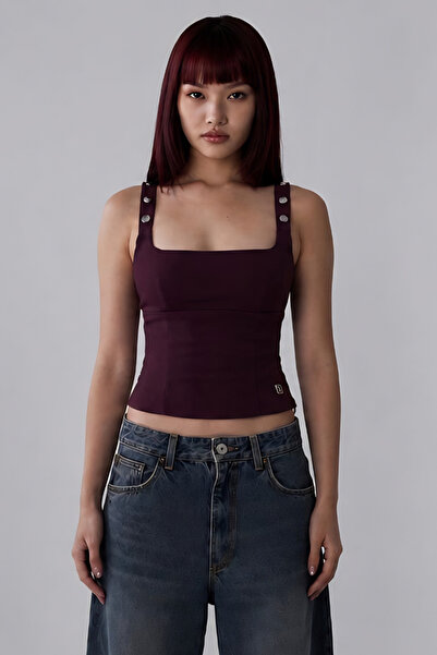 LOVES AGAZA Bluză Burgundy care transformă silueta