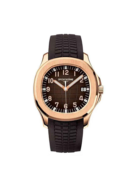 Specht and Sohne Specht & Sohne SP0008 men's automatic watch, textured brown ...