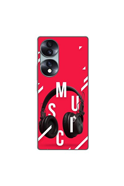 OEM Husa compatibila cu Honor 70 Silicon Gel Tpu Model Music Headphones