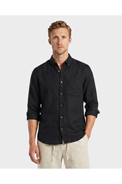 Gant Erkek Siyah Regular Fit Gömlek