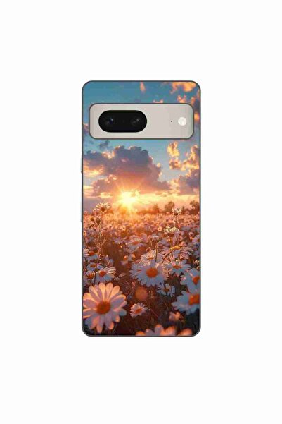 OEM Husa compatibila cu Google Pixel 7 Silicon Gel Tpu Model Rasarit cu Flori