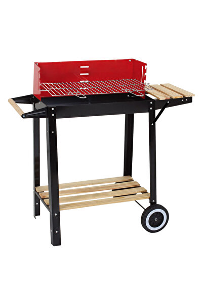Zumzeria Charcoal Grill with Wheels 86.5x41.5x81.5cm
